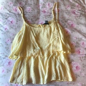 Yellow forever 21 tank top